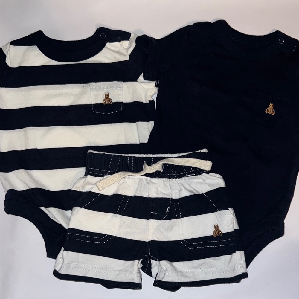 GAP Navy and White Striped Kids Matching Set
